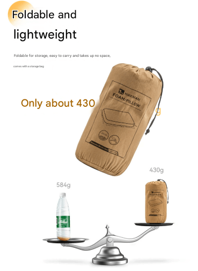 Purple Ergonomic Memory Foam Travel Pillow for Neck Support - Portable & Compact for Camping, Flights, and Napping - RnR Galore