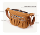 Purple Multi - Pocket Lightweight Nylon Crossbody Bag – Stylish, Functional, and Spacious Shoulder Bag for Women - RnR Galore