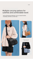 Purple Multi - Pocket Lightweight Nylon Crossbody Bag – Stylish, Functional, and Spacious Shoulder Bag for Women - RnR Galore
