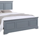 Queen Bed Frame in Solid Wood with Slats Support in Grey colour - RnR Galore