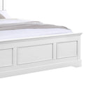 Queen Bed Frame in Solid Wood with Slats Support in White colour - RnR Galore