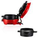 Quick & Easy Multi - Layer Sandwich & Burger Maker with Egg Cooker Plate(red) - RnR Galore