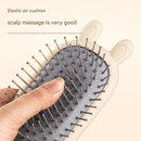Rabbit ear comb Soft Touch Air Cushion Hair Brush with Built - in Cleaning Claw Detangling Massage Comb for Wet and Dry Hair Gentle Scalp Care - RnR Galore