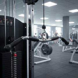 Randy & Travis Rubber - Coated Revolving Curl Row Bar Attachment for Gyms - RnR Galore