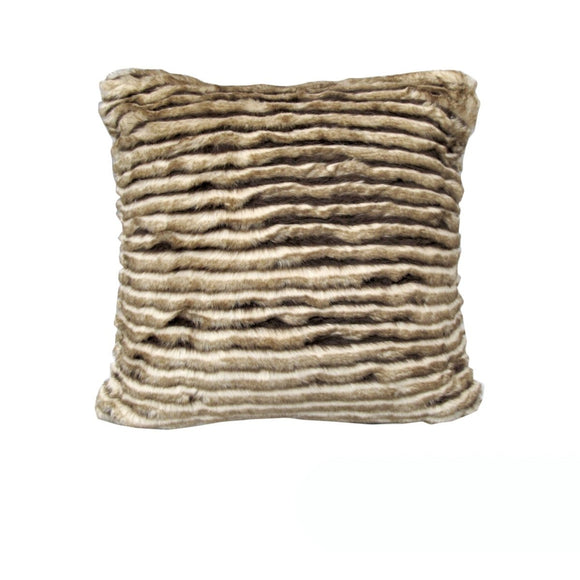 Rapee Bobcat Faux Fur Cushion Cover - Sand 45 x 45 cm - RnR Galore