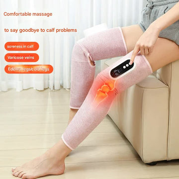 Rechargeable Air Compression Leg Massager with Heat Therapy for Knee & Calf Relief(grey - Double) - RnR Galore
