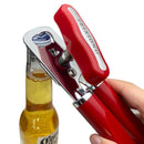 Red (2 - Pack) Heavy - Duty Manual Can Opener - Ergonomic 3 - in - 1 Tool with Stainless Steel Cutter & Bottle Opener - RnR Galore