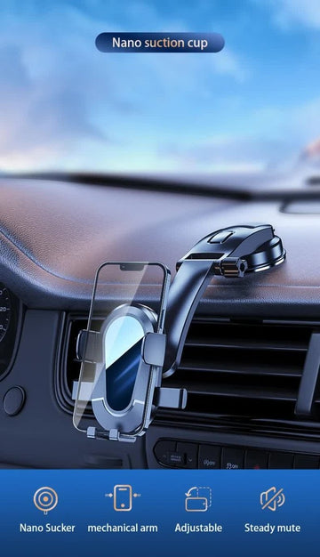 Red and Black Universal Car Phone Mount Holder - 360° Rotation with Upgraded Suction Cup for Dashboard & Windscreen - RnR Galore