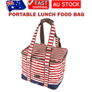 Red Insulated Picnic Bag Thermal Cooler Portable Lunch Food Tote Carry Storage Bag - RnR Galore