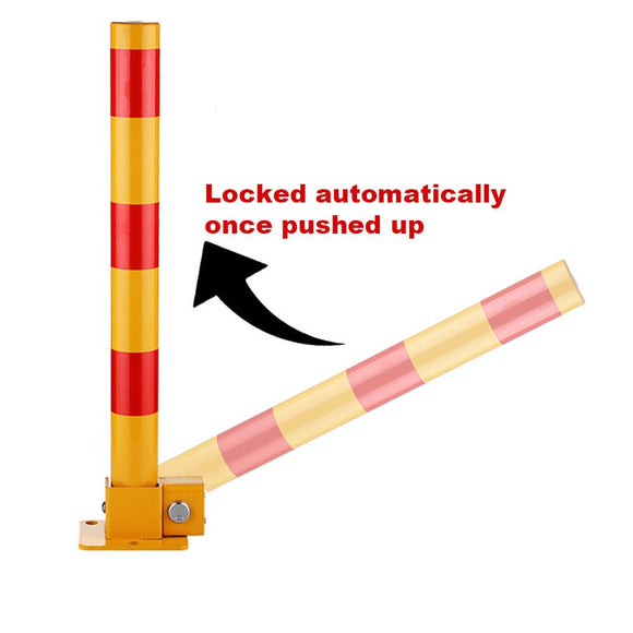 Red Parking Bollard locker Barrier Key Alike lock Fold Down Vehicle - RnR Galore