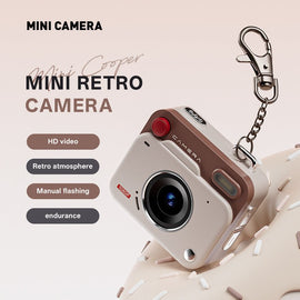 Red Retro Mini Digital Camera Keychain - 48MP Portable Pocket Camcorder with 1080p HD Video - RnR Galore