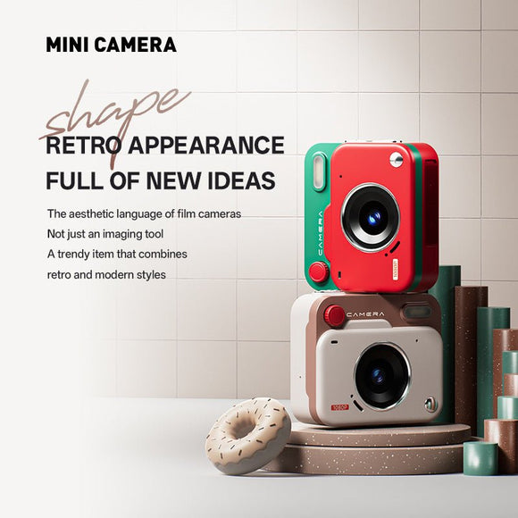 Red Retro Mini Digital Camera Keychain - 48MP Portable Pocket Camcorder with 1080p HD Video - RnR Galore
