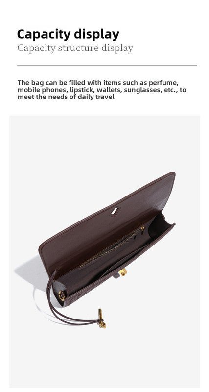 Retro Woven Baguette Handbag for Women Suede Texture PU Leather Shoulder Crossbody Bag Elegant Evening Clutch Coffee Brown - RnR Galore