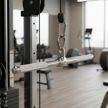 Revolving Straight Bar – Gym Cable Attachment for Tricep, Bicep & Pulley Workouts - RnR Galore