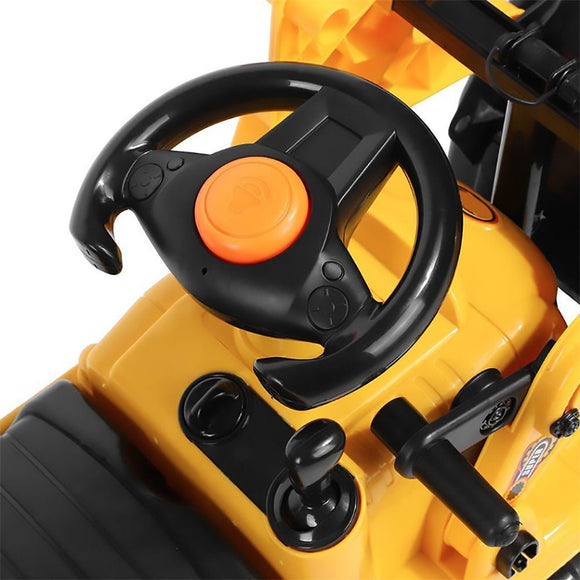 Ride - on Children's Digger (Yellow) w/ Interactive Gear Stick & Scoop - RnR Galore