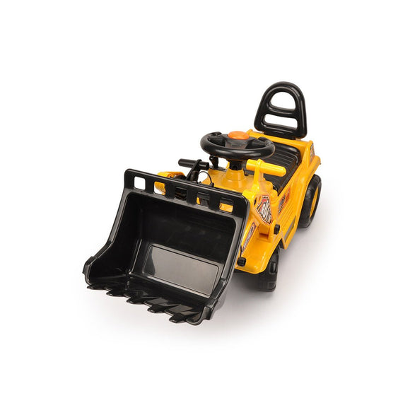 Ride - on Children's Digger (Yellow) w/ Interactive Gear Stick & Scoop - RnR Galore