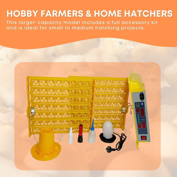 Rooster Farms Electric 112 Egg Incubator + Accessories for Chicken Quail Duck - RnR Galore