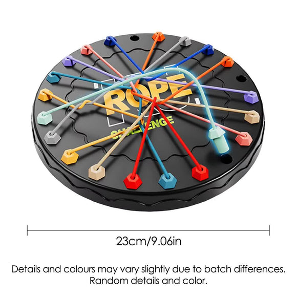 Rope Tangle Challenge Game (23x23CM) - Logic & Focus Educational Toy, Critical Thinking Puzzle for Kids & Family Interactive Fun - RnR Galore
