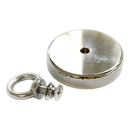 Round Neodymium Fishing Magnet with Countersunk Hole and Eyebolt, 500 LBS pull - RnR Galore