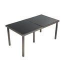 Rural Style Outdoor Grey Wicker 6 Seater Dining Set - RnR Galore