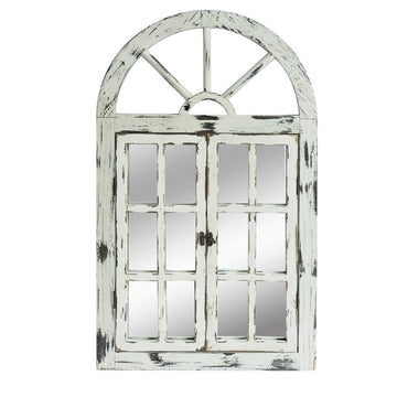Rustic White Scarlett Window Mirror - RnR Galore