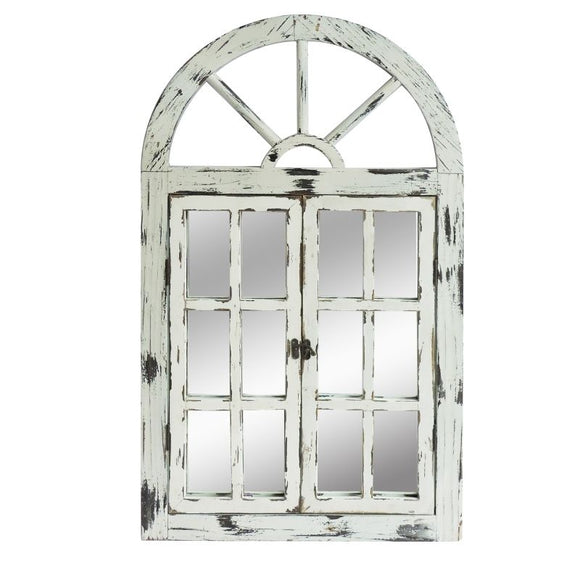 Rustic White Scarlett Window Mirror - RnR Galore