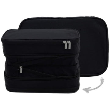 S Black Durable & Expandable Travel Packing Cube - Tear - Resistant & Water - Repellent Clothing Organizer with Double Zippers - RnR Galore