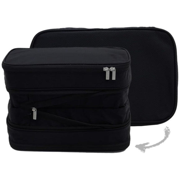 S Black Durable & Expandable Travel Packing Cube - Tear - Resistant & Water - Repellent Clothing Organizer with Double Zippers - RnR Galore