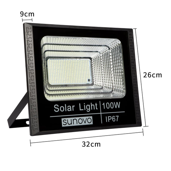 Samland 297 Led Solar Flood Light Outdoor with Remote Control 100W Cold White - RnR Galore