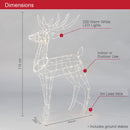 Samland Led Warm White Copper Wired 3d Standing Reindeer For Christmas Decoration - RnR Galore