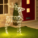 Samland Led Warm White Copper Wired 3d Standing Reindeer For Christmas Decoration - RnR Galore