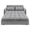 Sarantino Quincy 2 - Seater Velvet Sofa Bed in Dark Grey with Wooden Frame and Tufted Design - RnR Galore