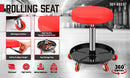 SEDY 150kg Load Pneumatic Roller Seat Mechanic Rolling Stool With Tool Tray AU - RnR Galore