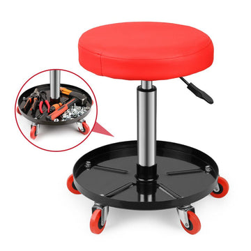 SEDY 150kg Load Pneumatic Roller Seat Mechanic Rolling Stool With Tool Tray AU - RnR Galore