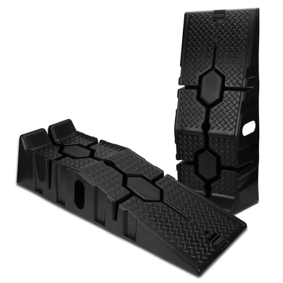 SEDY 2Pcs 2 Ton Heavy Duty Car Ramps 17cm Rise Antiskid Vehicle Service Ramp Au - RnR Galore