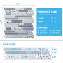 Self - Adhesive Wall Tiles Vinyl Kitchen Tile Marble Blue 10 Pieces - RnR Galore