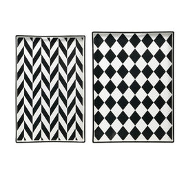 Set 2 Patterned Rectangular Trays 48cm - RnR Galore