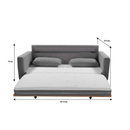SHASA 2 Seater Pull - out Sofa bed Grey celadon - RnR Galore