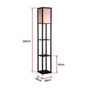 Shelf Floor Lamp - Shade Diffused Light Source with Open - Box Shelves - RnR Galore