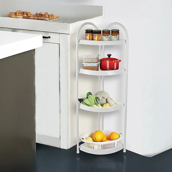 Shower Corner Shelf White Caddy Bathroom Shelves Organiser Bath Storage Rack 4 - RnR Galore