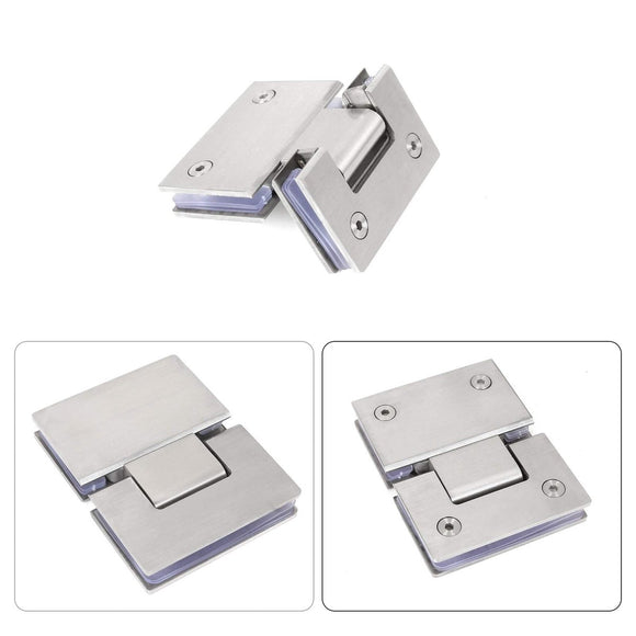 Shower Glass Door Gate Hinge 304 Stainless Steel 180 Degrees Polished Chrome Finish - RnR Galore