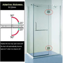 Shower Glass Door Gate Hinge 304 Stainless Steel 180 Degrees Polished Chrome Finish - RnR Galore