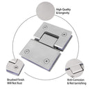 Shower Glass Door Gate Hinge 304 Stainless Steel 180 Degrees Polished Chrome Finish - RnR Galore