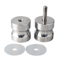 Shower Glass Door Knob Bathroom Round Back - to - Back Handle SUS304 Brushed Nickel - RnR Galore