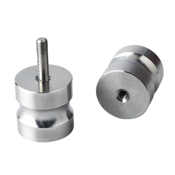 Shower Glass Door Knob Bathroom Round Back - to - Back Handle SUS304 Brushed Nickel - RnR Galore