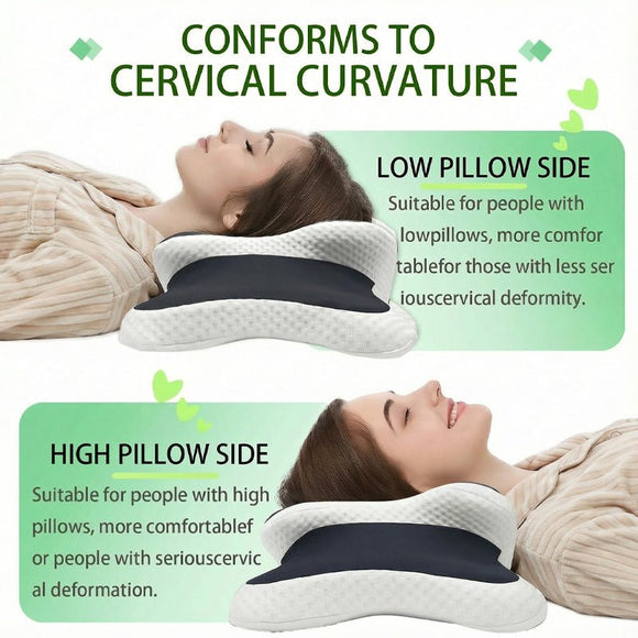 Side Sleeper Neck Pillow | Odor - Free, Light Beige Friendly Design, Comfortable Sleep Posture, Polyester Material, Hand Wash Only - RnR Galore