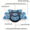 Side Sleeper Neck Pillow | Odor - Free, Light Beige Friendly Design, Comfortable Sleep Posture, Polyester Material, Hand Wash Only - RnR Galore