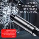 Silver 2 - in - 1 Emergency Car Escape Tool - Spring - Loaded Window Breaker & Seatbelt Cutter - RnR Galore