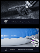 Silver and Purple 4 - in - 1 Cordless Handheld Vacuum Cleaner - Powerful 16KPa Suction with Brushless Motor, Blower & Air Pump - RnR Galore