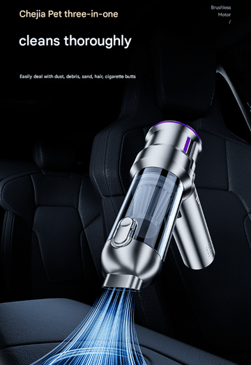 Silver and Purple 4 - in - 1 Cordless Handheld Vacuum Cleaner - Powerful 16KPa Suction with Brushless Motor, Blower & Air Pump - RnR Galore